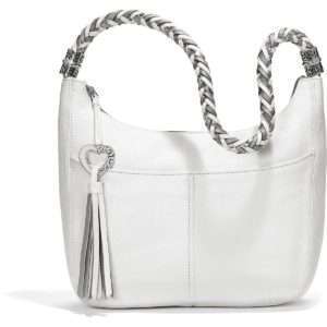 Brighton Barbados Ziptop Hobo Optic White-Multi-Color Handbag