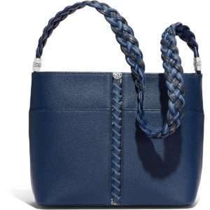 Brighton Beaumont Square Bucket Bag French Blue Handbag