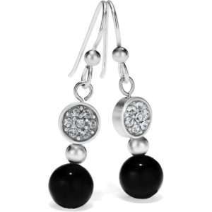 Brighton Meridian Petite Prime French Wire Earrings Silver-Black