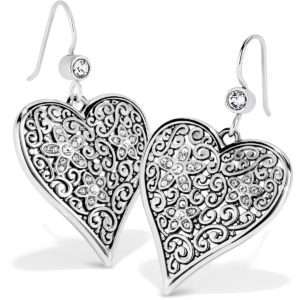 Brighton Baroness Fiori Heart French Wire Earrings Silver