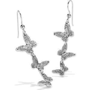 Brighton Solstice Bloom Butterfly French Wire Earrings Silver