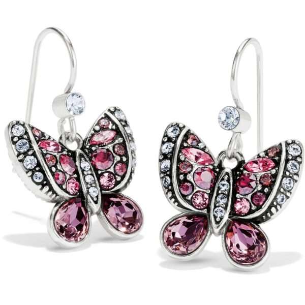 Brighton Trust Your Journey Butterflies French Wire Earrings Silver-Rose