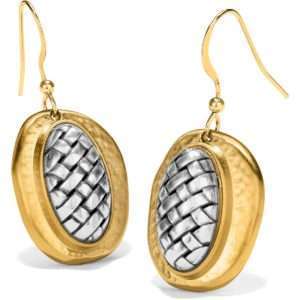 Brighton Ferrara Artisan Two Tone French Wire Earrings Silver-Gold