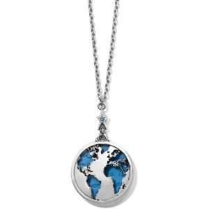 Brighton Halo Odyssey World Necklace Silver-Blue