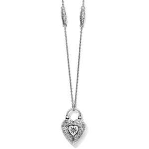 Brighton One Heart Long Necklace Silver