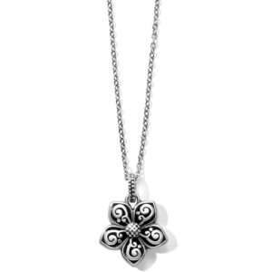 Brighton Uluwatu Flower Necklace Silver