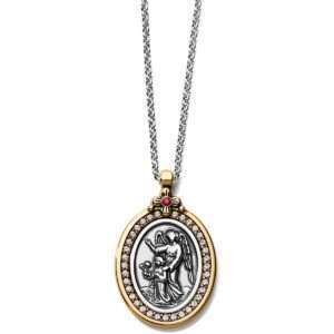 Brighton Guardian Angel Two-Tone Pendant Necklace Silver-Gold