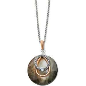 Brighton Neptune's Rings Shell Short Necklace Silver-Black