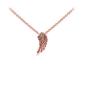 Wind & Fire Angel Wing Dainty Necklace Rose