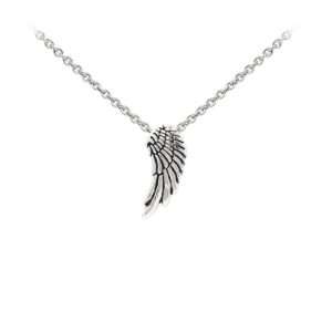 Wind & Fire Angel Wing Dainty Necklace Silver