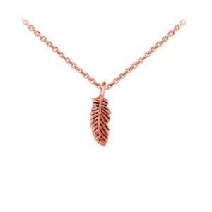Wind & Fire Feather Dainty Necklace Rose