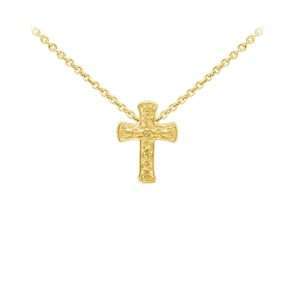 Wind & Fire Filigree Cross Dainty Necklace Gold