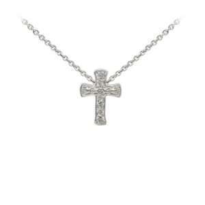 Wind & Fire Filigree Cross Dainty Necklace Silver