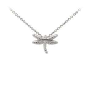 Wind & Fire Dragonfly Dainty Necklace Silver