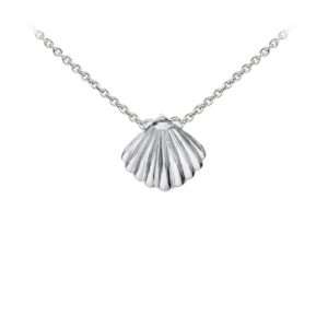 Wind & Fire Seashell Dainty Necklace Silver