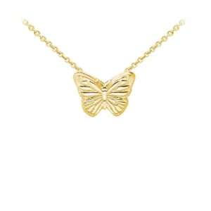 Wind & Fire Butterfly Dainty Necklace Gold