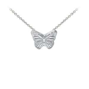 Wind & Fire Butterfly Dainty Necklace Silver