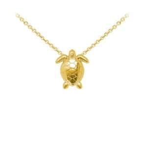 Wind & Fire Sea Turtle Dainty Necklace Gold