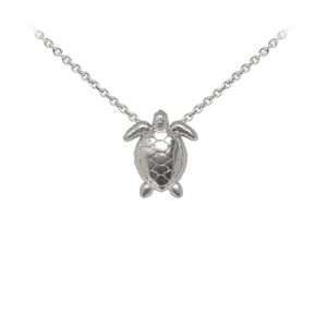 Wind & Fire Sea Turtle Dainty Necklace Silver