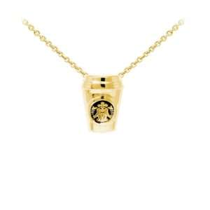 Wind & Fire Coffee Cup Dainty Necklace Gold