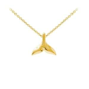 Wind & Fire Whale Tail Dainty Necklace Gold