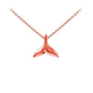 Wind & Fire Whale Tail Dainty Necklace Rose