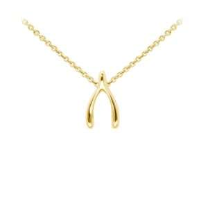Wind & Fire Wishbone Dainty Necklace Gold