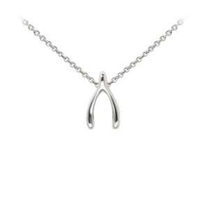 Wind & Fire Wishbone Dainty Necklace Silver