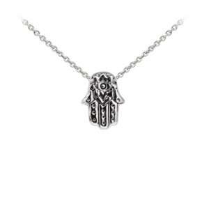 Wind & Fire Hamsa Dainty Necklace Silver