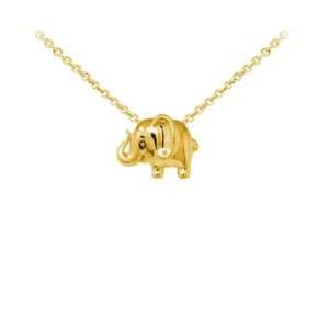 Wind & Fire Elephant Dainty Necklace Gold