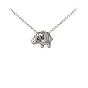 Wind & Fire Elephant Dainty Necklace Silver