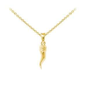 Wind & Fire Italian Horn Dainty Necklace Gold