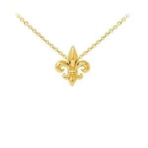 Wind & Fire Fleur-de-Lis Dainty Necklace Gold