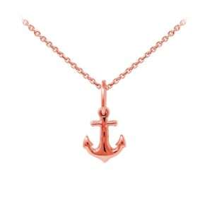 Wind & Fire Anchor Dainty Necklace Rose