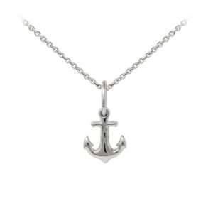 Wind & Fire Anchor Dainty Necklace Silver