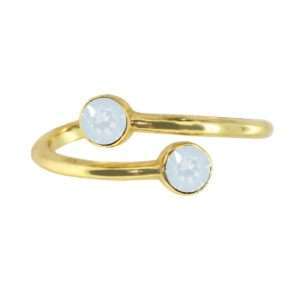 Wind & Fire White Opal Ring Cuff Gold