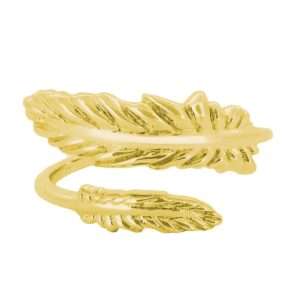 Wind & Fire Feather 3D Ring Cuff Gold