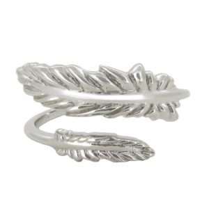Wind & Fire Feather 3D Ring Cuff Silver