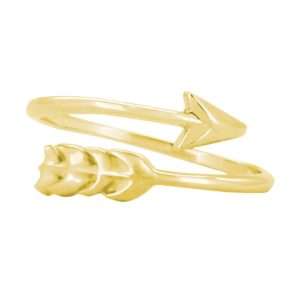 Wind & Fire Arrow 3D Ring Cuff Gold