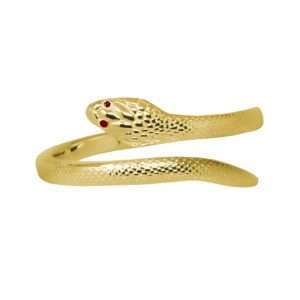 Wind & Fire Snake 3D Ring Cuff Gold