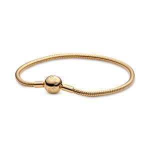 Pandora Moments Snake Chain Bracelet, Yellow Gold Plate