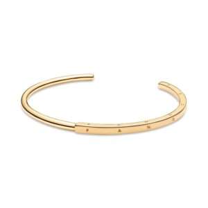 Pandora Signature I-D Open Bangle, Yellow Gold Plate