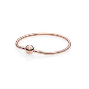 Pandora Moments Snake Chain Bracelet, Rose Gold Plate