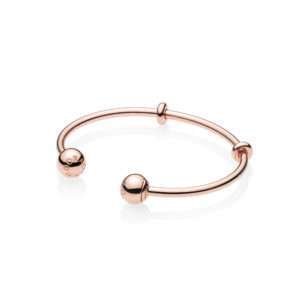 Pandora Moments Open Bangle, Rose Gold