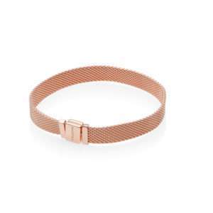 Pandora Reflexions Mesh Bracelet, Rose Gold Plate