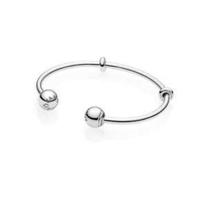 Pandora Moments Open Bangle, Sterling silver