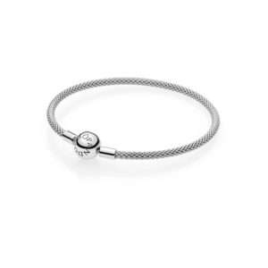 Pandora Moments Mesh Bracelet, Sterling silver