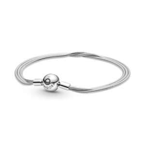 Pandora Moments Multi Snake Chain Bracelet, Sterling silver