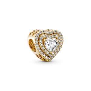 Pandora, Sparkling Levelled Hearts Charm