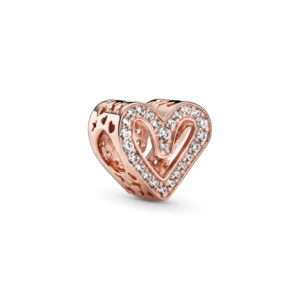 Pandora, Sparkling Freehand Heart Charm